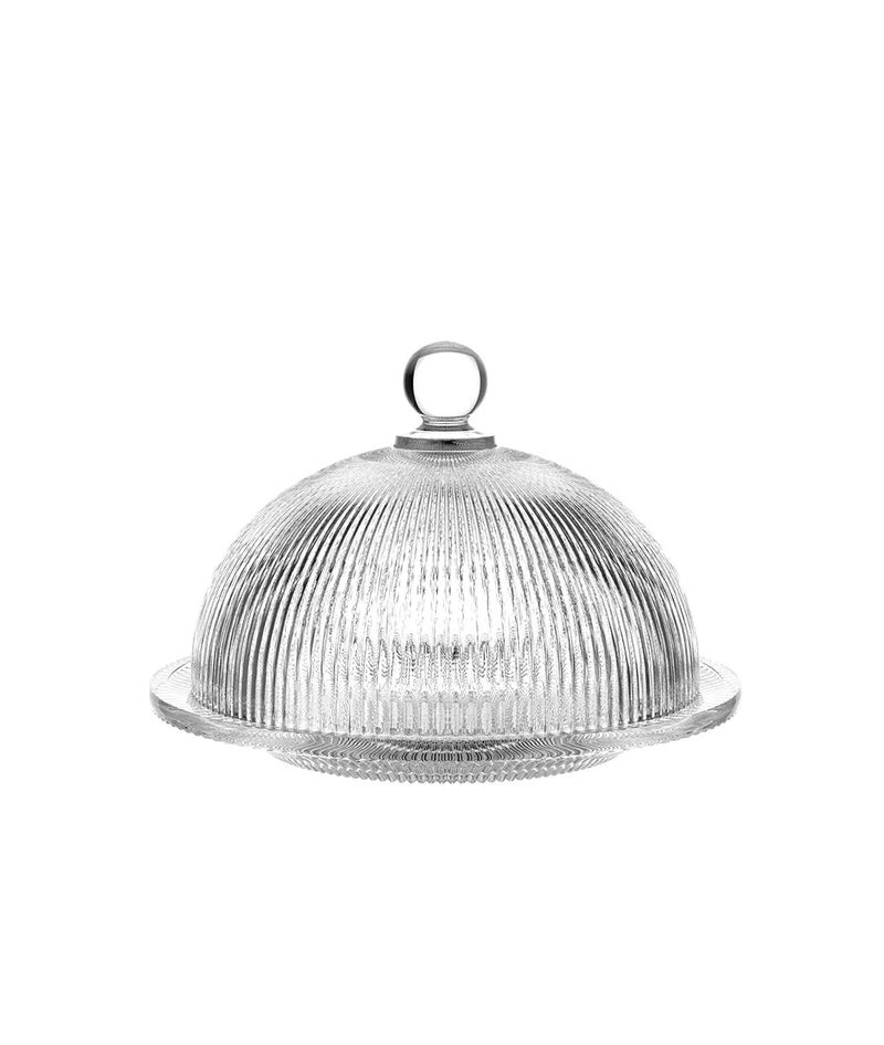 Incrizma Cup Cake Pan With Tiny Stand Display and Clear Dome Cover - Mini Cupcake Serving Platter Pallet Tray Glass Box (20 CM Diameter) - Image 2