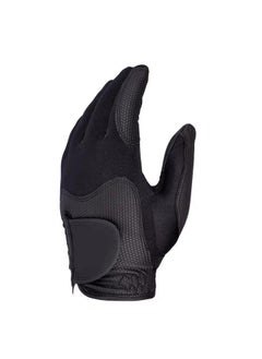 Thoraya Golf Left Hand Glove Polyester High Elasticity Breathable Washable Single Golf Glove for Men Women Black S  - Image 1