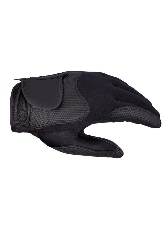 Thoraya Golf Left Hand Glove Polyester High Elasticity Breathable Washable Single Golf Glove for Men Women Black S  - Image 4