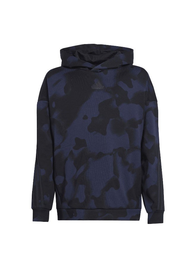 Adidas adidas J Fi Aop Hd Black Training Sweatshirts 7-8Y  - Image 1