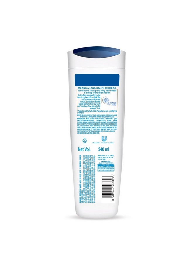 Clinic Plus Strong & Long Health Shampoo, With Milk Protein And Almond Oil For Hair Strengthening & Volume, 340 Ml  - Image 2