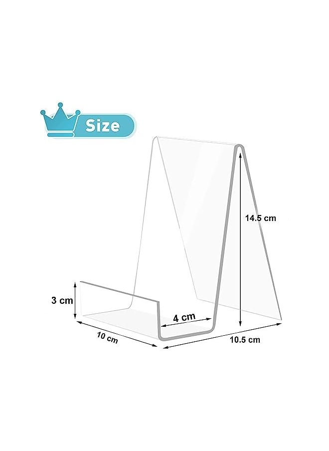 X spring - Clear Acrylic Display Stand 6 Pack Acrylic Book Stand 14.5 Cm Book Display Stand Clear Display Stand For Displaying Picturesbooks Music Sheets Notebooks Cds Etc A - Image 1