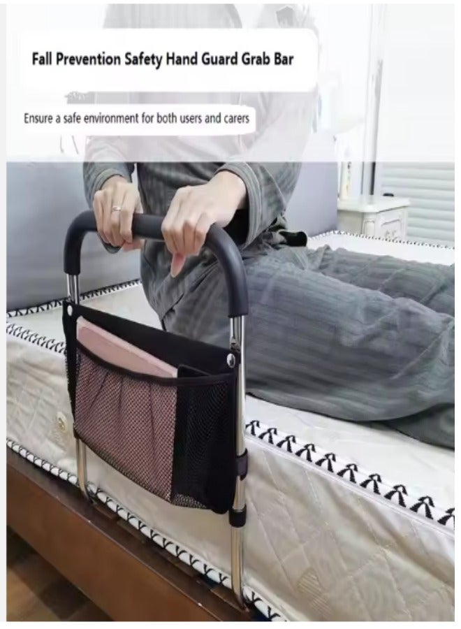 DUNISO Bed Assist Rails for Elderly Adults，Adjustable Bed Support Rails for Seniors & Patients，Fall Prevention Bedside Handrail Get Up Assist Device with Storage Bag and Fixing Strap - Image 5