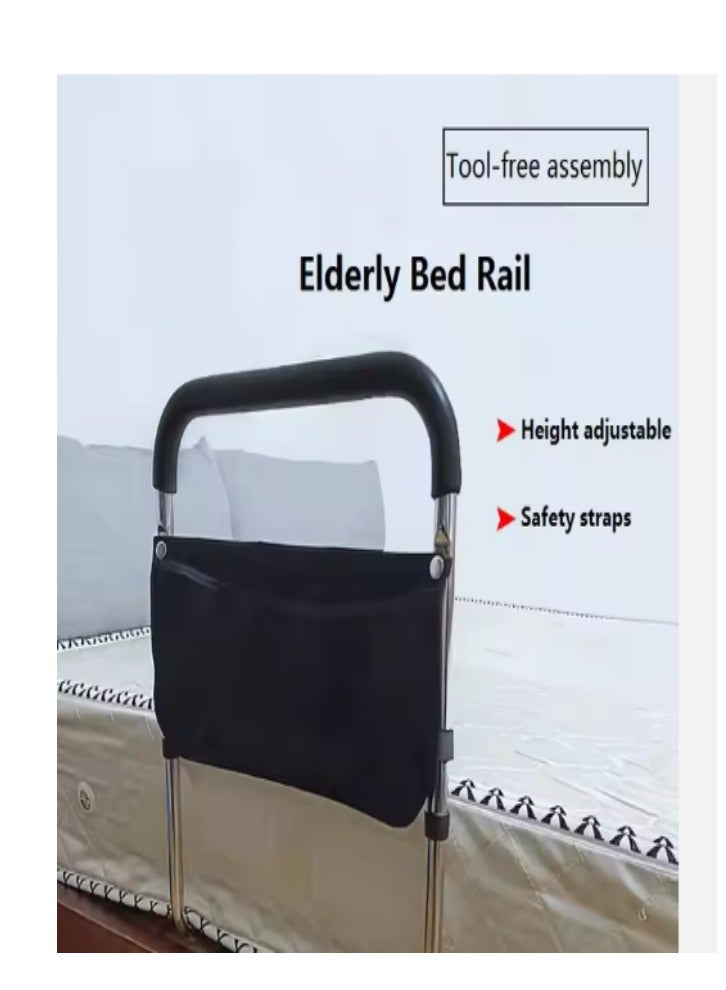 DUNISO Bed Assist Rails for Elderly Adults，Adjustable Bed Support Rails for Seniors & Patients，Fall Prevention Bedside Handrail Get Up Assist Device with Storage Bag and Fixing Strap - Image 4