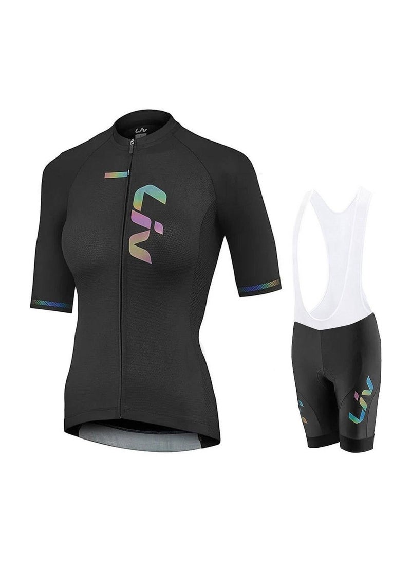 KUYING GR New Summer Outdoor Sunscreen Moisture Absorption Quick Drying Bicycle Women's Cycling Clothing Set  - Image 1