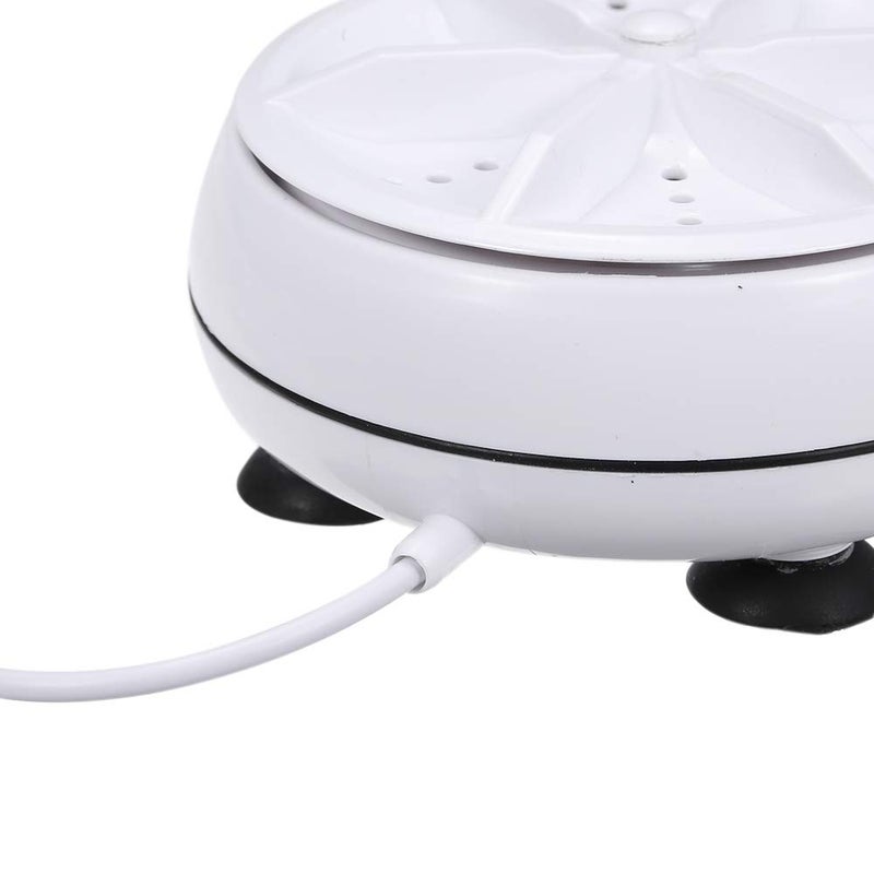 Lixada 2in1 Mini Washing Machine Portable Personal Rotating Ultrasonic Turbine Washer with USB Cable Convenient for Travel Home Business Trip (B) - Image 4