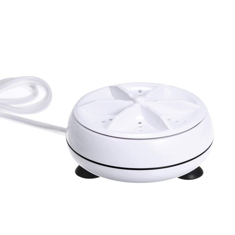 Lixada 2in1 Mini Washing Machine Portable Personal Rotating Ultrasonic Turbine Washer with USB Cable Convenient for Travel Home Business Trip (B) - Image 5