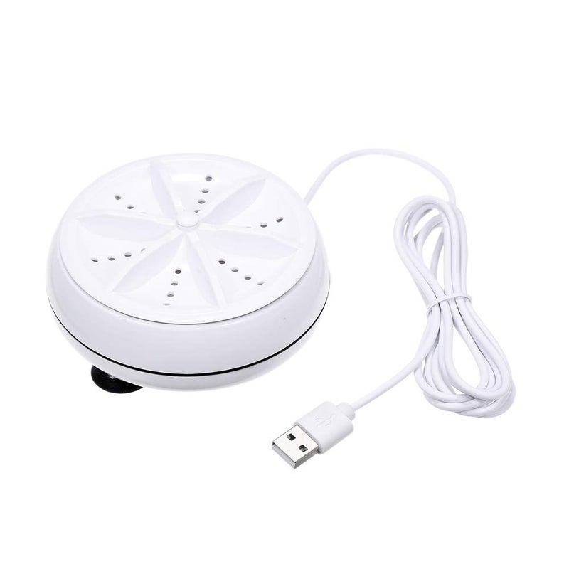 Lixada 2in1 Mini Washing Machine Portable Personal Rotating Ultrasonic Turbine Washer with USB Cable Convenient for Travel Home Business Trip (B) - Image 1