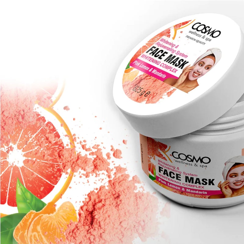 COSMO Pink Lemon & Mandarin Whitening and Rejuvenating Face Mask 625g, Helps to Brighten and Rejuvenate the Skin - Image 3
