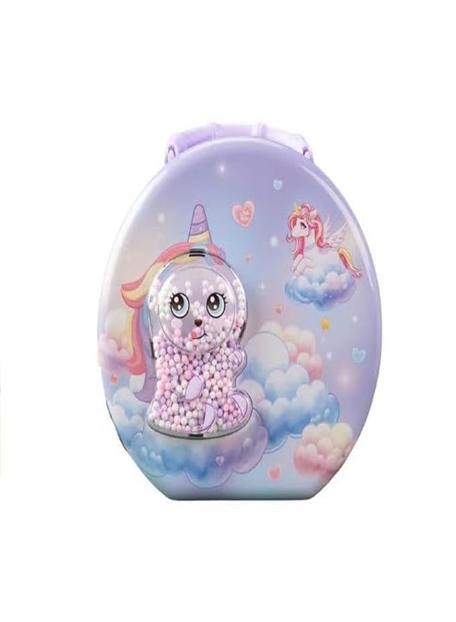 CHIRANSI Cute Cartoon Creative Portable Piggy Bank | Money Saving Box with Combination Lock | Mini Coin Bank Gifts for Boys and Girls, Best Return Gifts for Kids (Pack of 1) (Unicorn - Purple) - Image 1