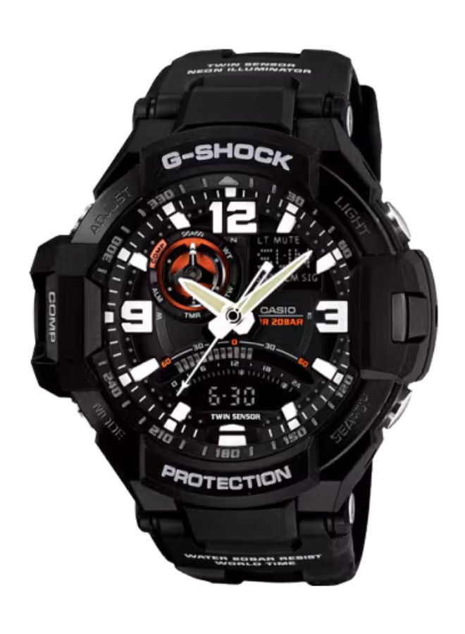 CASIO G_Shock Resin Analog+Digital Wrist Watch GA-1000-1ADR - Image 1