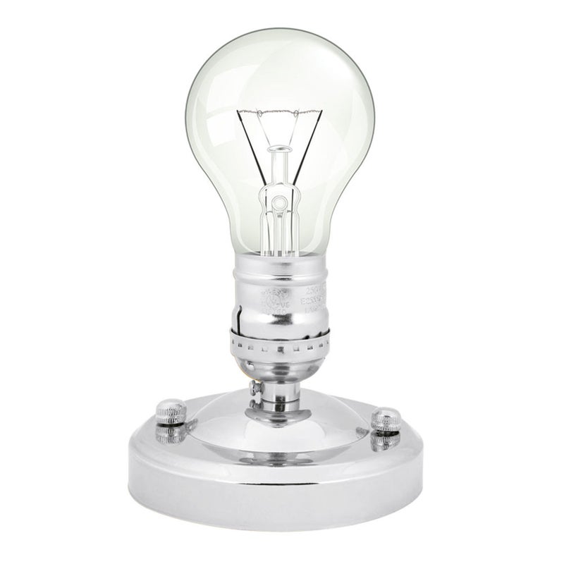 E26/E27 Vintage Industrial Ceiling/Wall Light Base Holder Pendant Bulb Lamp Screw Socket Silver - Image 2