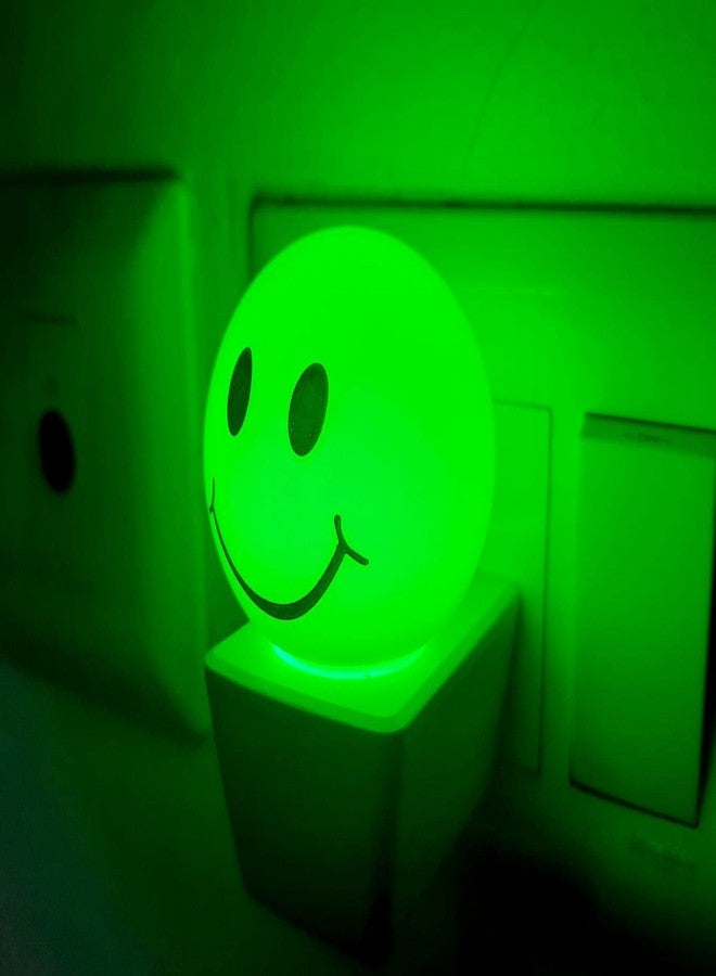 HOARD Plastic 0.5W LED Night Lamp with Smily Face-Pack of 1 (Green) - Image 1