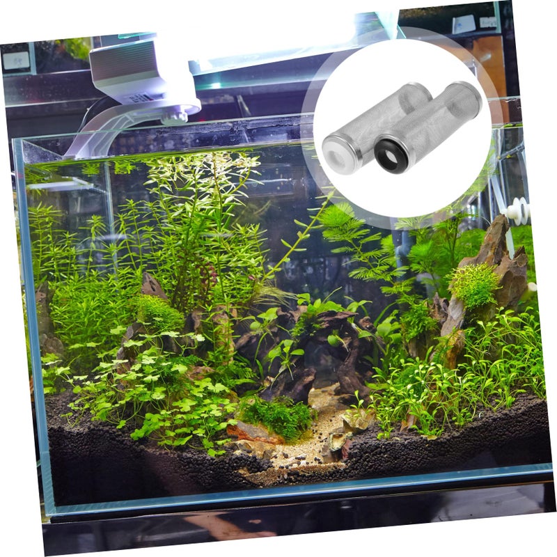 2Pcs Aquarium Water Inlet Cover Mesh Strainer Guard Prevents Fish Debris Black - Image 4