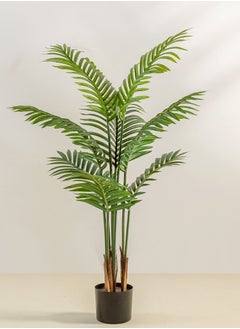 SINCHER SINCHER Artificial Areca Palm Tree- Faux Tropical Palm Plant Fake Tree,Black Plants Realistic Decorative Greenery,Modern Home Decor indoor and outdoor,Perfect Housewarming Gift(140cm-9leaves)  - Image 1