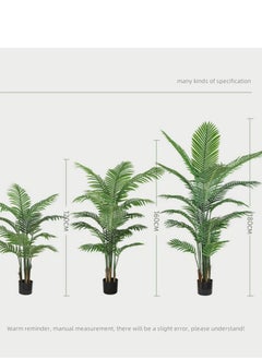 SINCHER SINCHER Artificial Areca Palm Tree- Faux Tropical Palm Plant Fake Tree,Black Plants Realistic Decorative Greenery,Modern Home Decor indoor and outdoor,Perfect Housewarming Gift(140cm-9leaves)  - Image 2