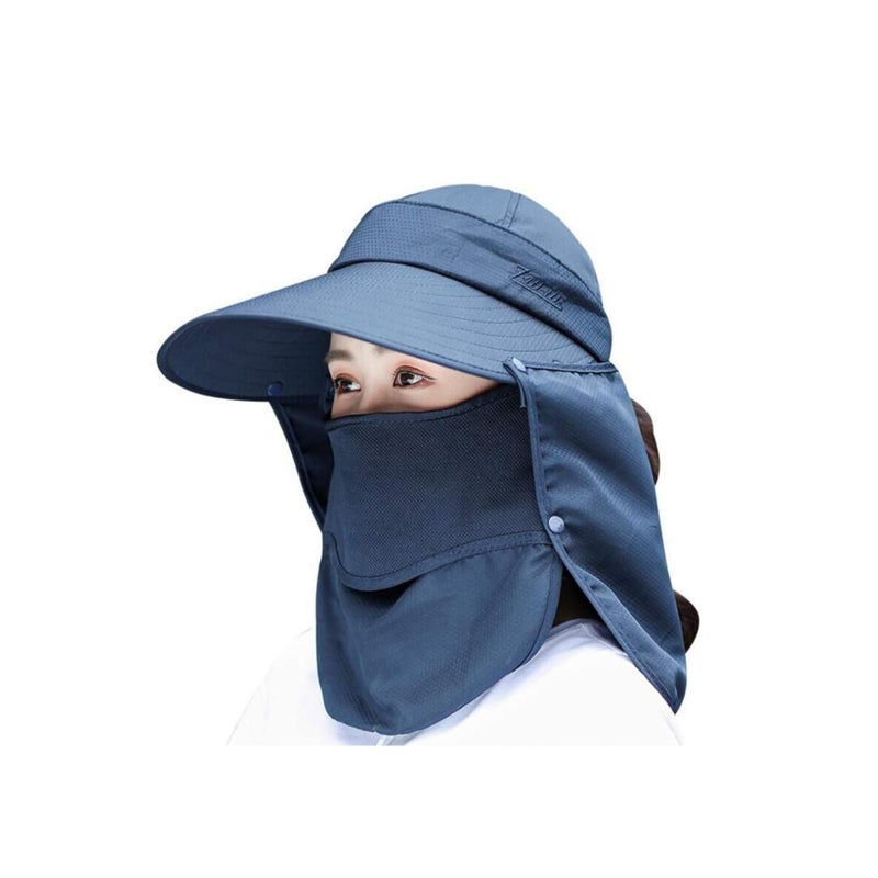 SOLARAE Fishing Hats, Outdoor Sun Hat with Removable Neck Face Flap, Retractable Wide Brim Fishing Hats, UV Sun Protection Protection Cap, Windproof Hat Summer Travel Beach Hat for Men Women - Image 1