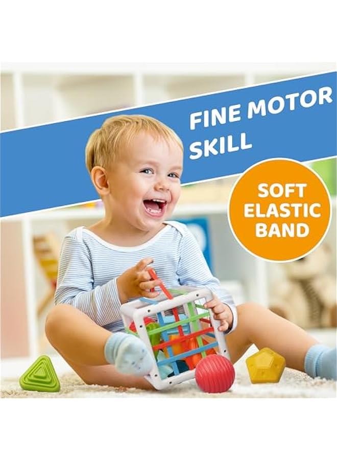 Montessori Toys for 1+ Year Old, Shape Sorter Baby Toys for Boys Girl Birthday Gift, Colorful Infant Toddler Toy, 10pcs Sensory Blocks Developmental Learning Fine Motor Skill 18+ Month - Image 3