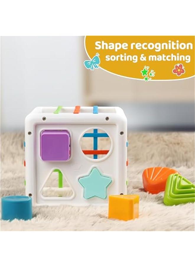 Montessori Toys for 1+ Year Old, Shape Sorter Baby Toys for Boys Girl Birthday Gift, Colorful Infant Toddler Toy, 10pcs Sensory Blocks Developmental Learning Fine Motor Skill 18+ Month - Image 5