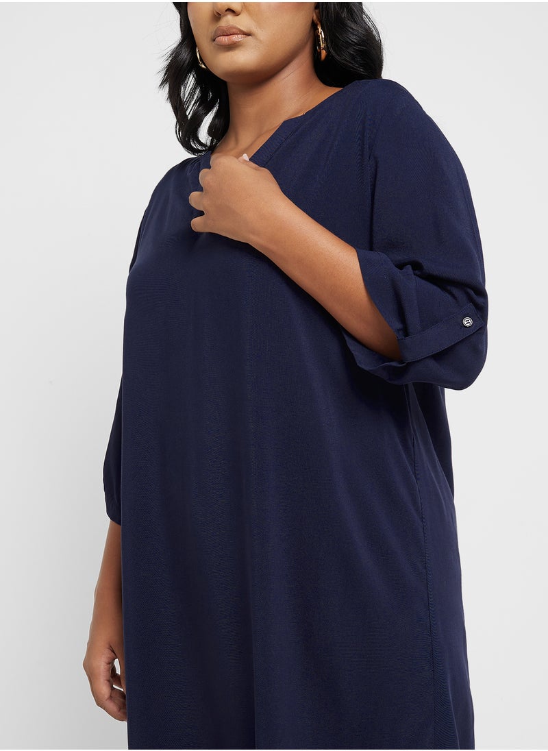 Only Carmakoma - Floral Print Knitted Tunic - Image 1
