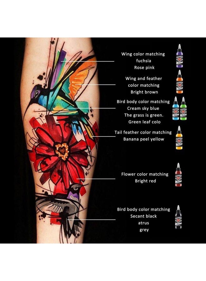 BAODELI Tattoo Ink Set,14Pcs Tattoo Ink 1oz 30ml/Bottle for 3D Makeup Beauty Skin Body Art,Tattoo Inks Pigment Kit for Professionals and Beginners Use (14 Colors,Black,Red,White ect) - Image 5