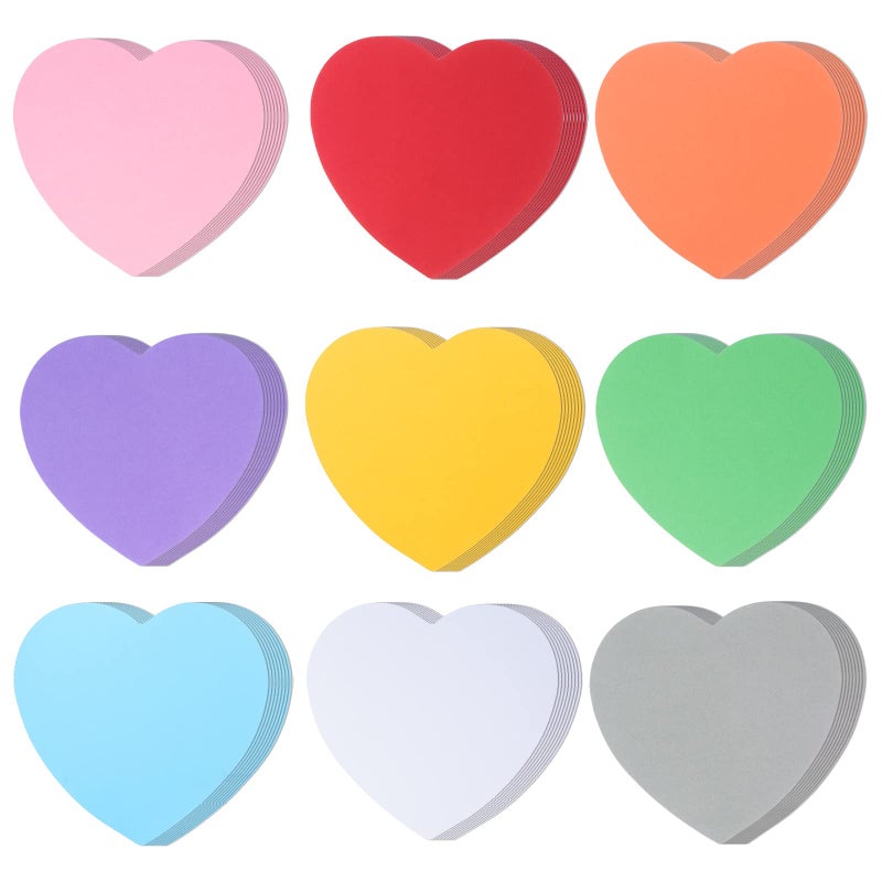 72 Pcs Heart Cutouts 4 Inches Shaped Cards Large Shapes Paper Die Cuts for Valentines Day Craft Kids Love and Peace School Projects Red and Pink
