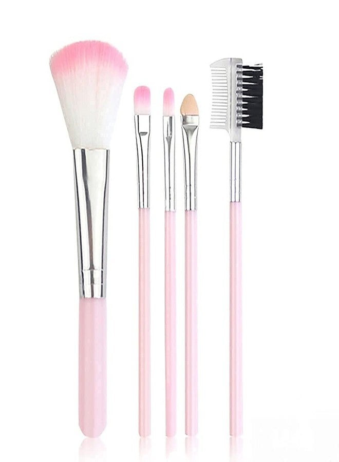Women's & Girl's TYA Fashion 6155 Multicolour Makeup Kit and 5 Pink Makeup Brushes Set, 6 Sponges Pack and 1 36H Waterproof Liquid Eyeliner - (Pack of 13) - Image 4