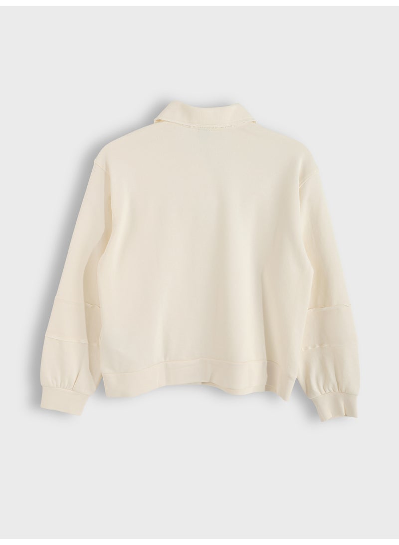 LC WAIKIKI Polo Neck Girls' Sweatshirt - Image 4