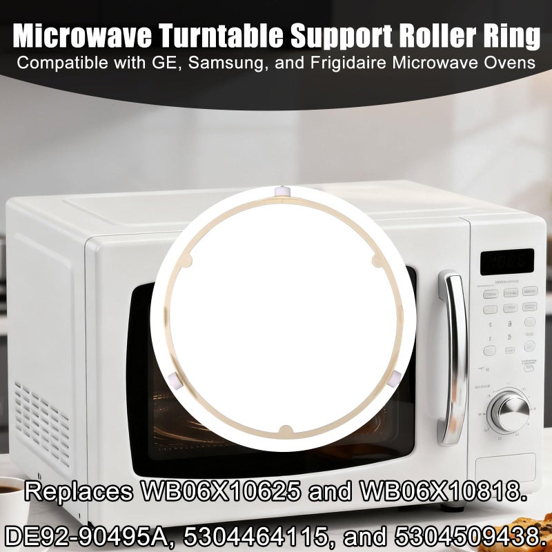 Penitue 8.5in/21.5cm Microwave Turntable Support Ring, Microwave Tray Plate Roller Replacement Accessories Compatible with GE Samsung Frigidaire WB06X10625 WB06X10818 DE92-90495A 5304464115 5304509438 - Image 3