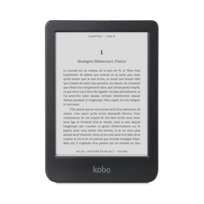 قارئ إلكتروني Clara BW مزود بشاشة لمس خالية من الوهج مقاس 6 بوصات، وComfortLight PRO، والوضع المظلم، ودعم الكتب الصوتية، وتصميم مقاوم للماء، وسعة تخزين 16 جيجابايت مثالية للقراءة في الداخل أو الخارج، أسود - Image 1