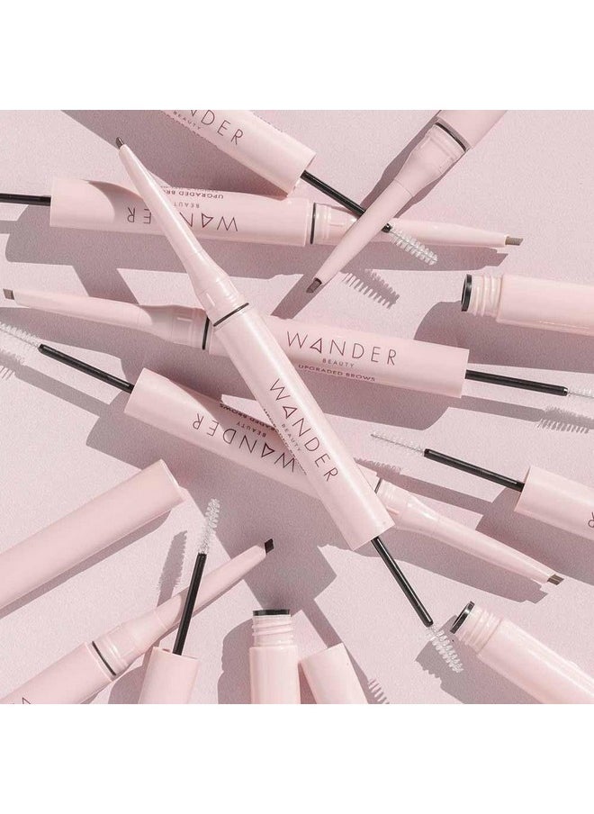 Wander Beauty - Wander Beauty Upgraded Brow Pencil & Eye Brow Gel - Medium Brown - 2 in 1 Eye Brow Makeup With Castor Oil, Peptides & Panthenol - Two-Sided Brow Filler, Definer, & Lifter for Fuller Brows - 0.05 fl oz - Image 1