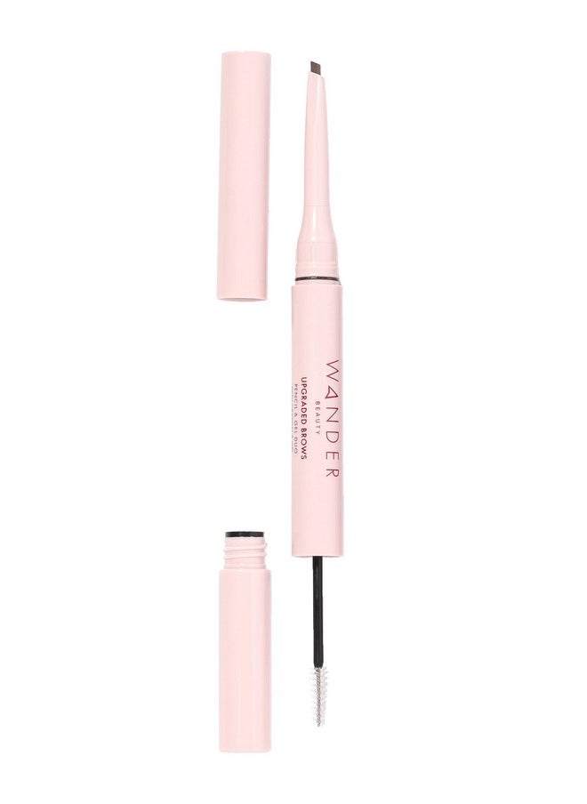 Wander Beauty - Wander Beauty Upgraded Brow Pencil & Eye Brow Gel - Medium Brown - 2 in 1 Eye Brow Makeup With Castor Oil, Peptides & Panthenol - Two-Sided Brow Filler, Definer, & Lifter for Fuller Brows - 0.05 fl oz - Image 1
