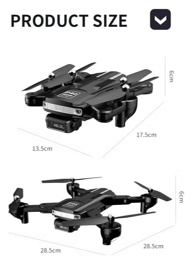 PIHOT P40 Drone with Dual Camera – Remote Camera Mode Adjustment, Visual Positioning System, 4K HD Aerial Photography, Foldable & Portable Design, Includes Travel Suitcase, Ideal for Vlogging, Aerial Shots, and Outdoor Exploration  - Image 2