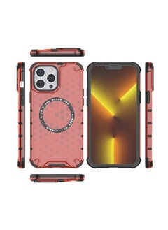 Fashion Case iPhone 11 Honeycomb Magnetic Ring Shockproof Phone Case  - Image 3