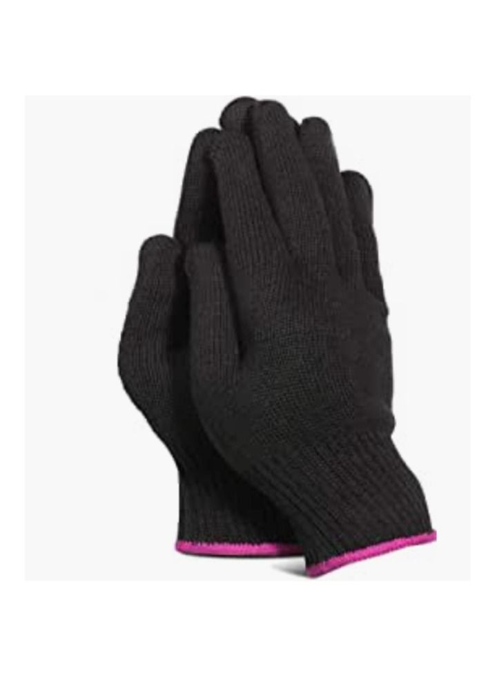 3 Piece Heat Resistant Anti-Static Hair Comb Set, Edge Control Hair Comb, Rat Tail Comb for Barbers, Men, Women, and Kids & 2 Pieces Heat Resistant Gloves and Hand Protection & 12-piece Rustproof Metal Alligator Curl Clips with Holes SillverBundle - Image 3