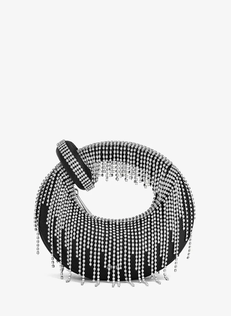 JW PEI  Abacus satin  artificial crystal mini top handle bag for Women | Best Price UAE