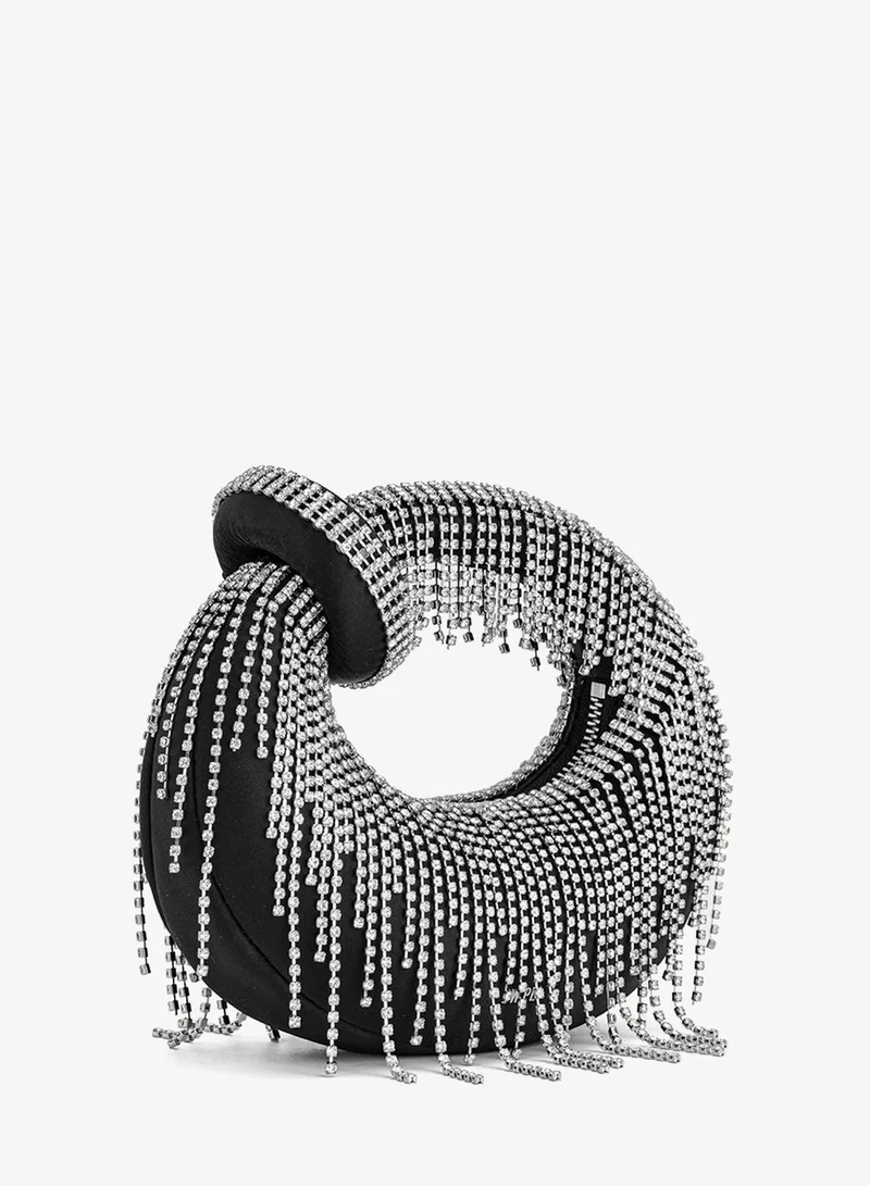 JW PEI  Abacus satin  artificial crystal mini top handle bag for Women | Best Price UAE