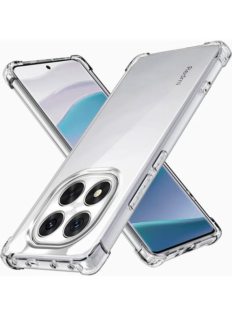 غطاء حماية كامل للكاميرا، مصنوع من مادة TPU الناعمة الشفافة، مع حواف سيليكونية معززة، وزوايا معززة، لهاتف Xiaomi Redmi Note 15 Pro 5G