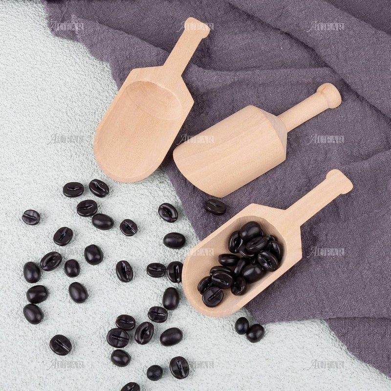 AUEAR , 10 Pack Mini Wooden Scoops for Bath Salts Wooden Candy Spoons - Image 5