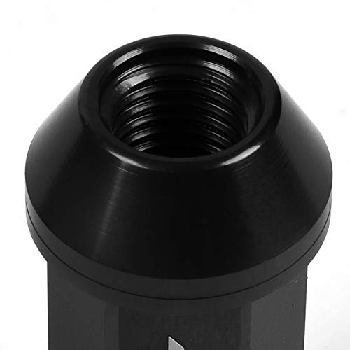 J2 Engineering 20 Pcs 7075 Aluminum Open End M12 x 1.5 Lug Nuts Set w/Socket Adapter, Black, Fit Conical Seat, LN-T7-004-15-BK - Image 4