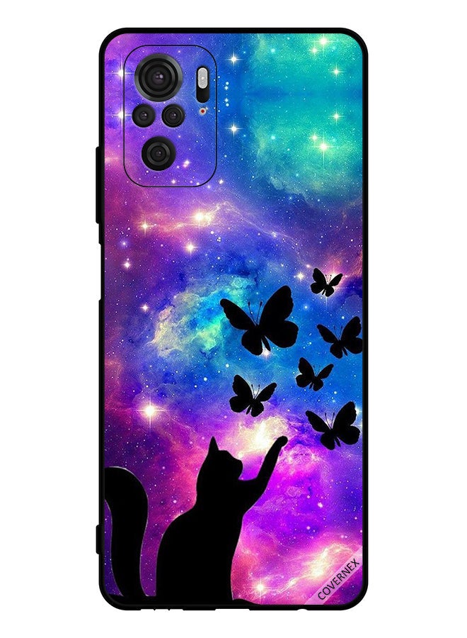 Covernex Protective Case Cover For Xiaomi Redmi Note 10S 4g Cat & Butterflies - Image 1