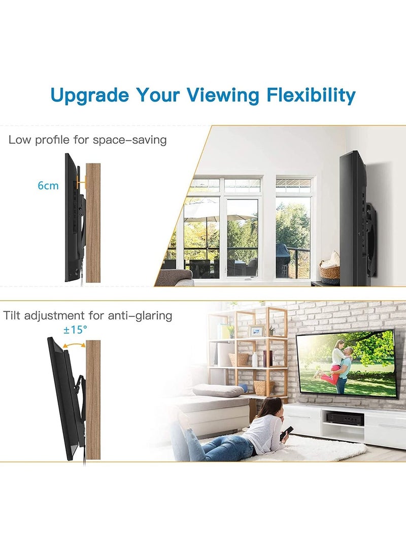 26" - 75" Fixed TV Wall Mount Bracket, Universal Tilt TV Heavy Duty Wall Mount Adjustable TV Stand for LED LCD OLED Plasma TV with Super Strong 50kg Weight Capacity VESA up to 700 x 400 - Image 5