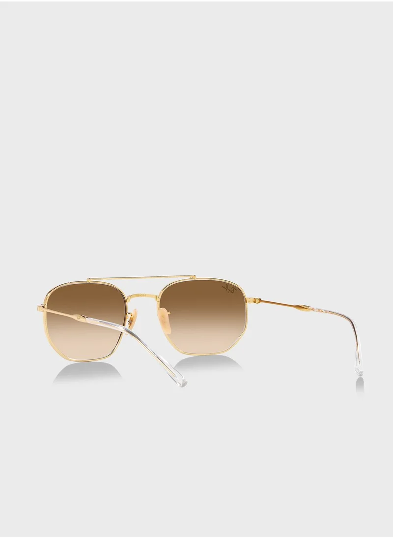 Ray-Ban 0Rb3707 Irregular Sunglasses