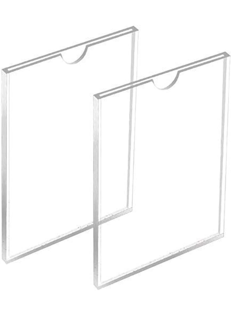 ARS Acrylic Checklist Holder, Acrylic Wall Sign Holder Sign Holder A3 Size Clear Vertical Wall Mount Frame Holder for Home, Office, Store, Restaurant, Pack of 2 - Image 1