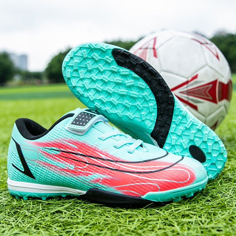 Factory Dropshipping Velcro Children'S Outdoor Sports Broken Nail Training Football Shoes - Image 4