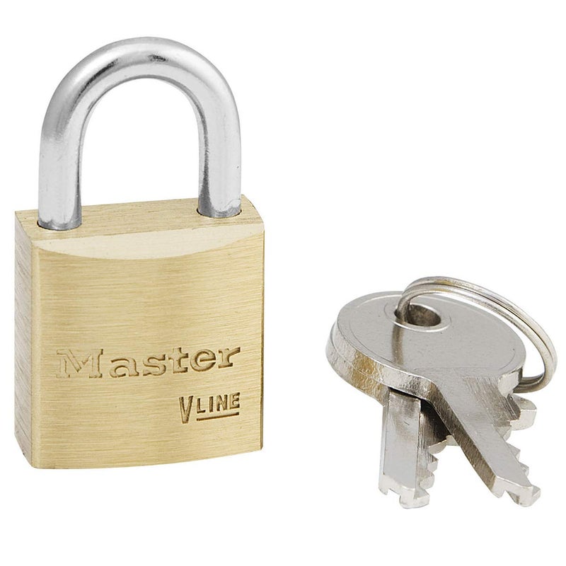 Master Lock V Line 20mm Key Type 213 Brass Padlock Keyed Alike - Image 5