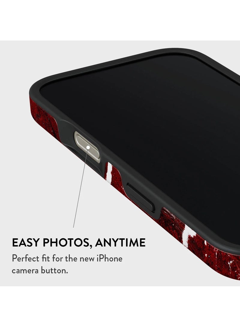 BURGA iPhone 16 Pro Max Case, 2 Piece Hard Shell + TPU Silicone Interior, Shock Absorption, All Port Accessible, Raised Bezel For Screen & Camera Protection, Never Fading HQ Print,Iconic Red Ruby - Image 5