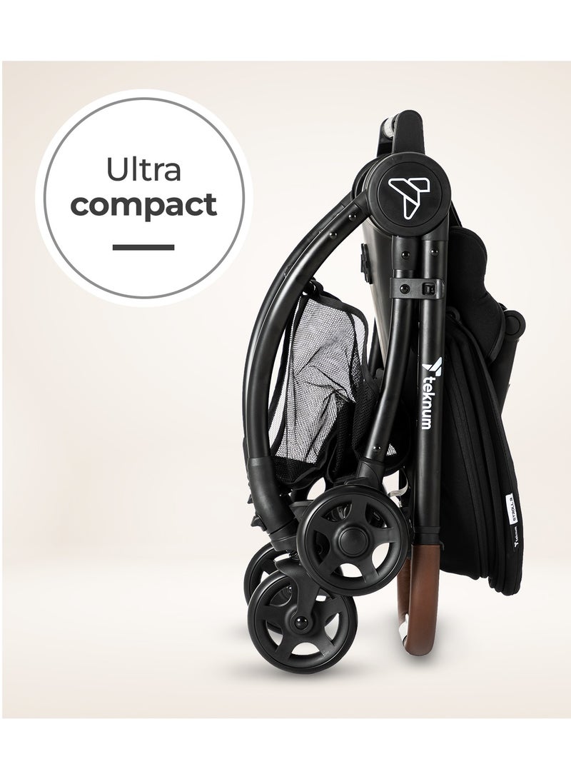 TEKNUM Travel Stroll 2 Stroller With Reversible, Multi Recline Seat - Black - Image 2