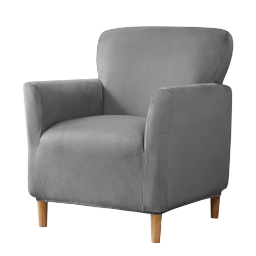 HAOYONG Banquet Armchair Slipcover Stretch Velvet Chair Covers 1-Piece Armchair Sofa Covers Soft Arm Chair Cover Removable Washable Single Couch Covers Furniture Protector for Living Room - Image 1