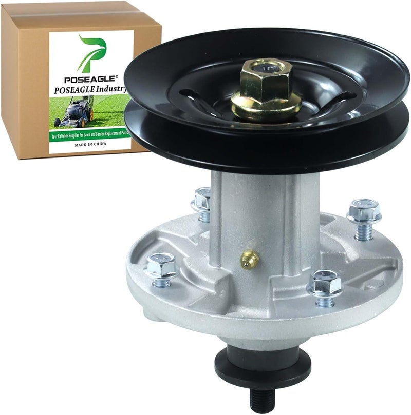 POSEAGLE Pre-Greased AM136733 Spindle Assembly with M155979 Spindle Pulley Replace John Deere AM143469 Kit, AM137097, GX20335, John Deere Z245 Spindle for John Deere Z245 EZtrak Zero Turn Mowers - Image 1